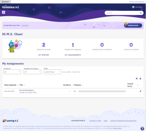 Foundations A-Z-007 班級(教室)管理後臺