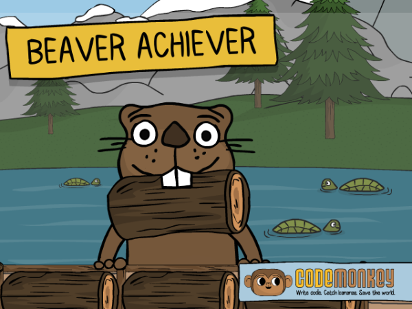 CodeMonkey系列-Beaver Achiever (入門，拖曳式積木塊學習)