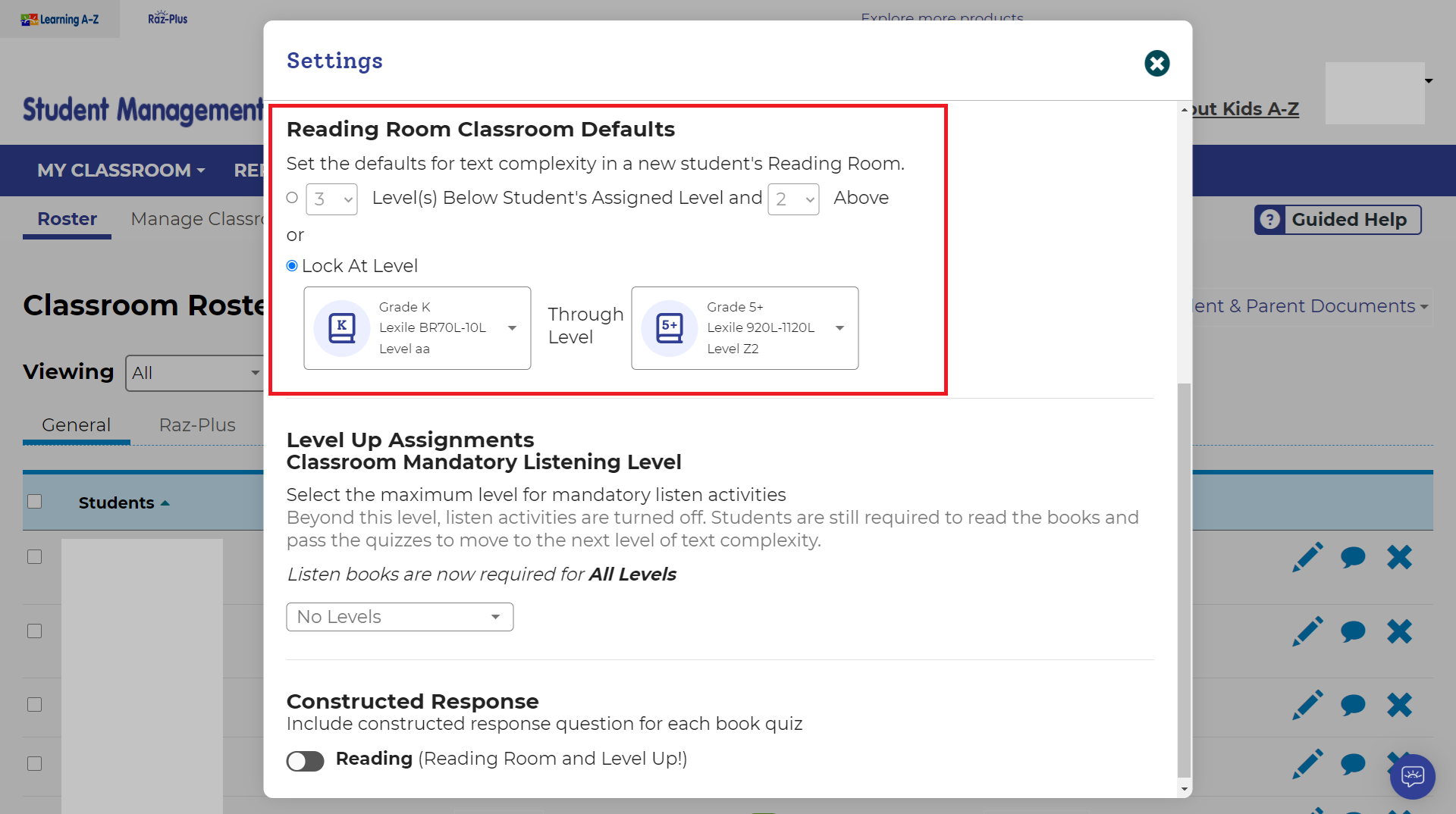 LAZ-調整全班Reading Room等級_20240912 LAZ-調整全班Reading Room等級