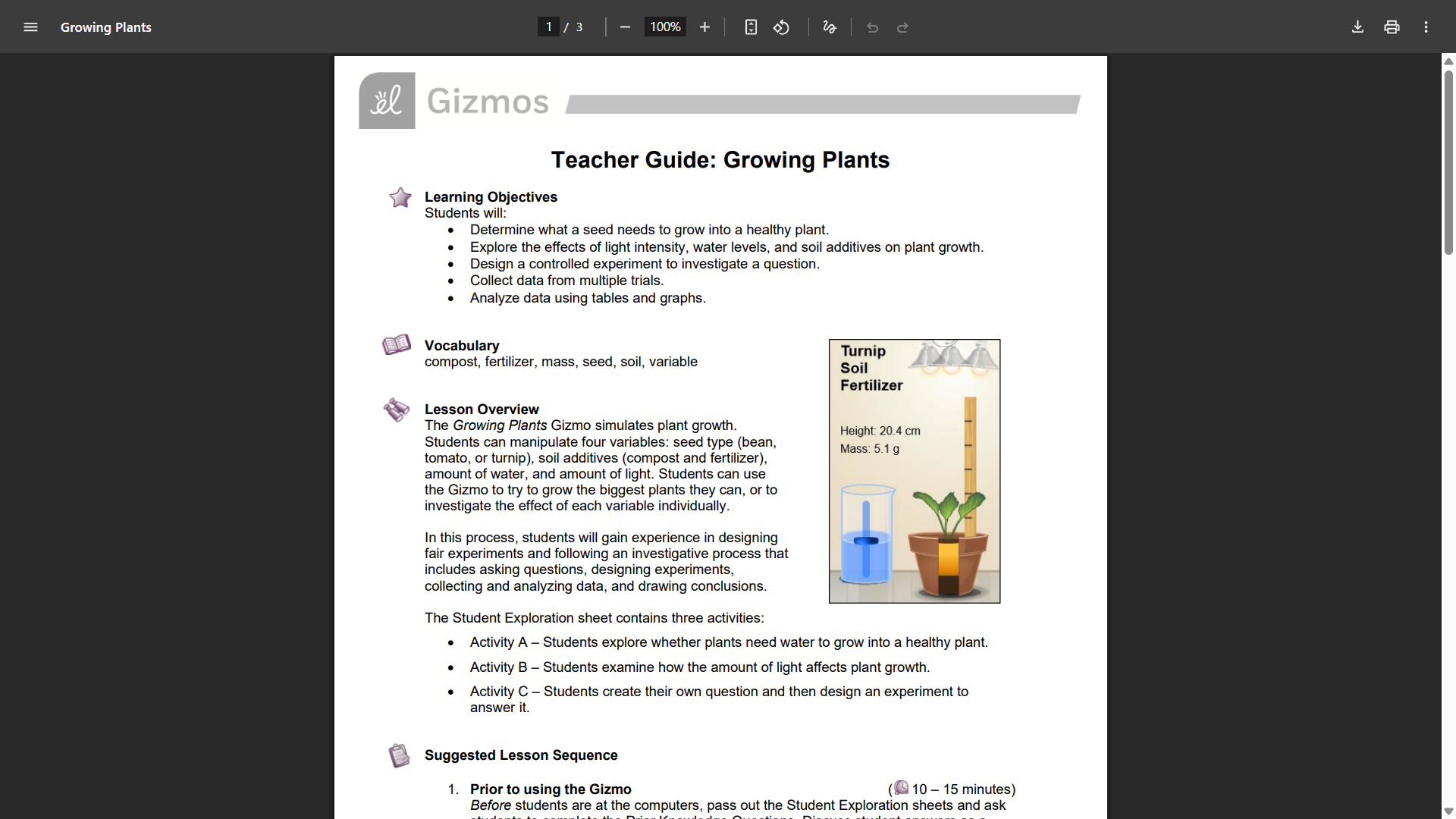 Gizmos 科學探索互動實驗室-教師手冊指引與參考